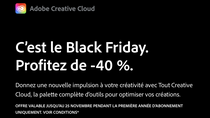 Adobe propose une réduction de 40% sur "Tout Creative Cloud" 