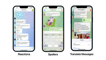 Telegram ajoute les réactions aux messages, le mode Spoiler et la traduction