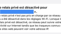 iOS 15.3 : la dernière bêta modifie le message d'erreur pour Relais Privé