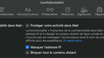 La protection de confidentialité dans Mail ne fonctionne pas sur l'Apple Watch