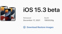 iOS 15.3 Beta disponible pour les développeurs