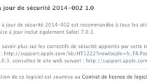 Des mises  à jour de sécurité pour Lion, Mountain Lion et Mavericks