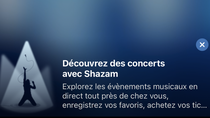 Shazam permet de trouver des concerts près de chez vous