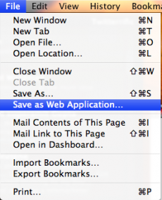 Safari 4 sauve vos pages comme des applications web