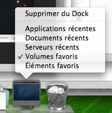 Les éléments récents dans le Dock