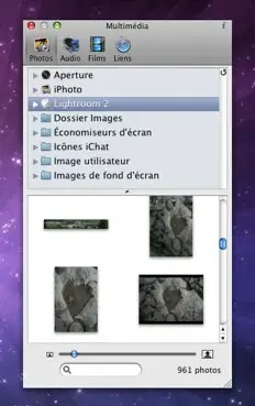 iMedia Browser : Lightroom dans le média browser