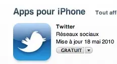 Twitter, l'application iPhone officielle disponible