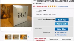 Les prix des iPod de première génération (neufs) s'envolent sur eBay