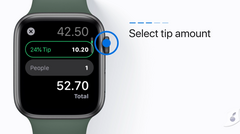 La calculette de l'Apple Watch peut aussi servir à partager l'addition [vidéo]
