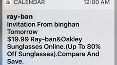Le spam (de l'avent) pour le calendrier d'iCloud