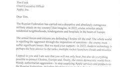 L'Ukraine demande à Tim Cook de fermer les services d'Apple en Russie