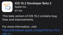 Apple déploie la seconde bêta d'iOS/iPadOS/tvOS 15.2, watchOS 8.3 et macOS 12.1 