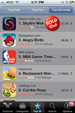 Skyfire presque sur l'App Store