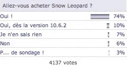 Sondage : votre opinion sur Snow Leopard