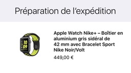 Les Apple Watch Nike+ en préparation pour l'expédition