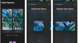 iOS 14 : l'app Clear Spaces permet de rendre les widgets transparents
