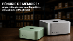 Pénurie de RAM : Apple retire encore plusieurs configurations de Mac mini et Mac Studio