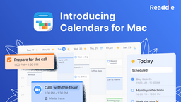 L'application Calendars de Readdle est disponible sur macOS