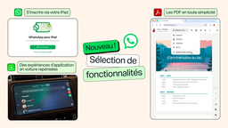 CarPlay, Apple Music, iPad, Acrobat Reader : voici les dernières nouveautés de WhatsApp