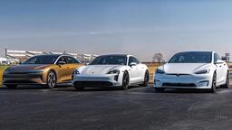 Drag-Race : Tesla Model S vs Lucid AIr vs Porsche Taycan 