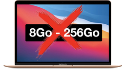 Apple, le 8Go/256Go sur les Mac, ça suffit !