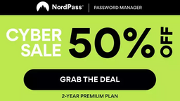 NordPass à 1,49€/mois (gestionnaire de mots de passe) pour le Black Friday !