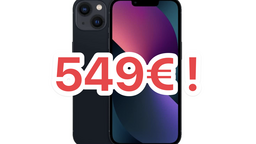 L'iPhone 13 neuf à 549€ pour les soldes d'été ! Son meilleur prix !