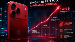 Peu convaincu par Apple, cet analyste explique pourquoi l'iPhone 18 Pro coûterait 300 $ de plus