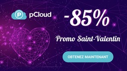 -85% sur les offres Lifetime (à vie) de pCloud, le service suisse de stockage en ligne ! #StValentin