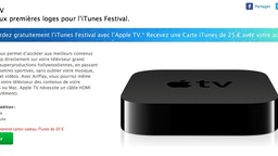 Bon plan : recevez 25€ en carte iTunes pour l'achat d'une Apple TV !