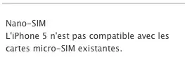 Nano-SIM dans l'iPhone 5, c'est confirmé