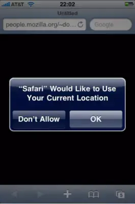 Safari Mobile de l'OS 3.0 permet la géolocalisation