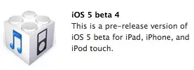 iOS 5 en bêta 4