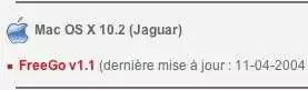 FreeGo pour OS X.