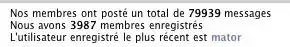 Petit point sur nos forums...