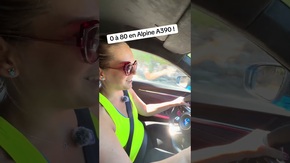 Un petit zéro à 100 dans l’alpine A390 ￼! Sylwia au volant ! #voitureelectrique #alpine #a390