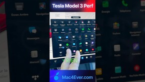 Pas de CarPlay, mais un menu d’appli très complet dans la Model 3 Performance !#tesla #model3