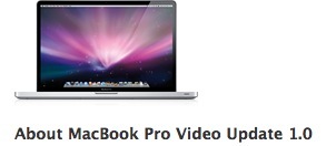 MacBook Pro Video Update 1.0