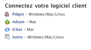 Le tchat Facebook dans iChat, mode d'emploi