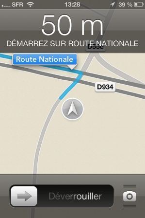 Plans iOS 6 : Navigation en mode verrouillé