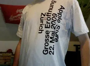 Le T-Shirt du nouvel Apple Store de Zurich