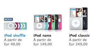 Les iPod moins chers !