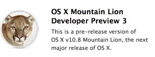 3e Preview pour Mountain Lion