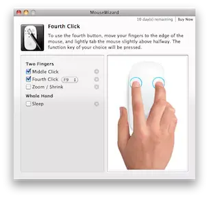 MouseWizard rajoute des gestures à la Magic Mouse