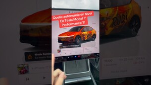 Quelle autonomie en hiver pour le Tesla model Y performance ? #tesla #autonomie #hiver #recharge