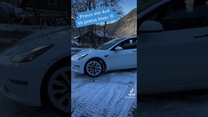 Pneus hiver vs été sur une Tesla 4x4