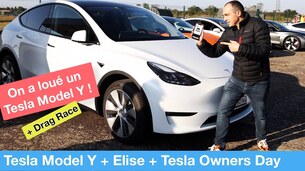 On loue un Tesla Model Y pour aller faire du Drag Race au Tesla Owners Day à Dijon !