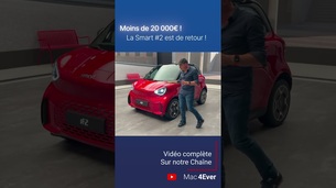 La Smart #2 est de retour dès 19 999€ / 18 300 CHF !