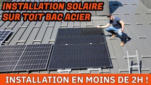 Installation de panneaux solaires Sunethic T800 sur un toit bac acier ! (+ Code promo )