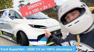 Test Ford SuperVan électrique ! 2000CV, 0 à 100 en moins de 2s ! (vidéo)